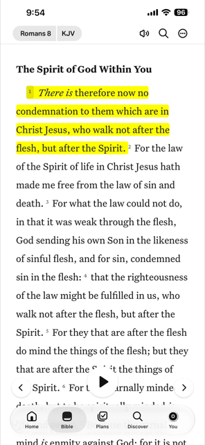 Scripture reading in the Grace Haven app
